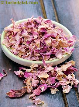 dried rose petals