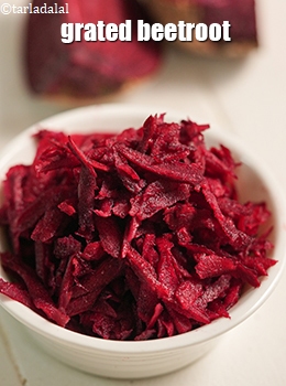 grated beetroot