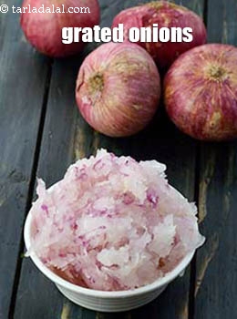 grated onions