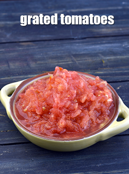grated tomatoes