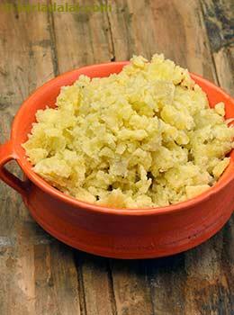 boiled and mashed sweet potato