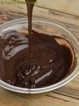melted dark chocolate