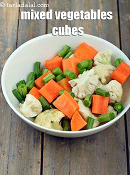 mixed vegetables cubes