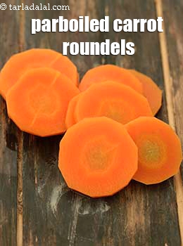 parboiled carrot roundels