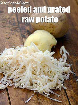 peeled and grated raw potato