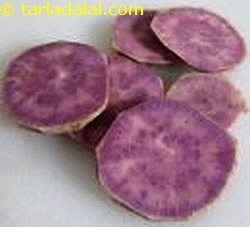 Boiled purple yam