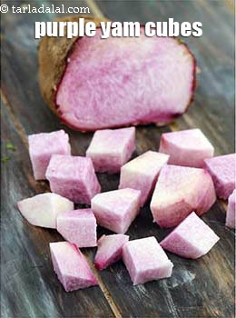 purple yam cubes