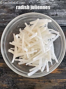radish juliennes