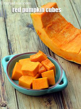 red pumpkin cubes