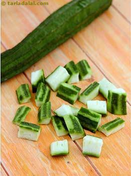 ridge gourd cubes