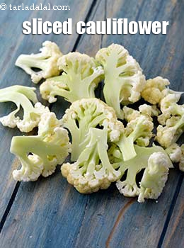 sliced cauliflower