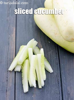 sliced cucumber