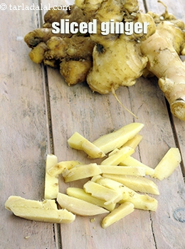 sliced ginger