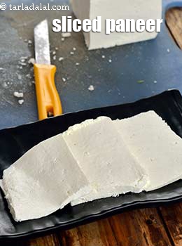 sliced paneer