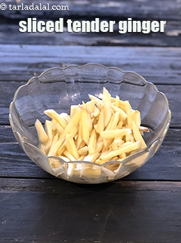 sliced tender ginger