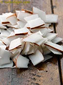 sliced coconut