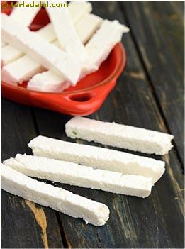 sliced low fat paneer