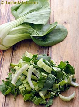 sliced pak choi