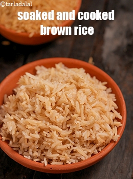 soaked and cooked brown rice