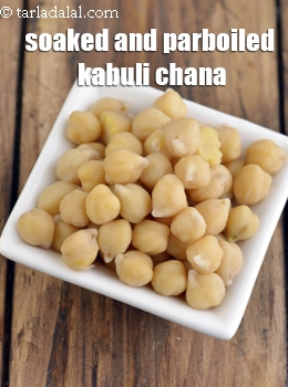 soaked and parboiled kabuli chana