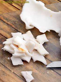 tender coconut meat cubes