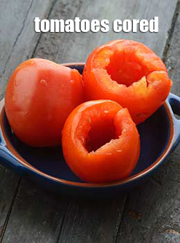 Tomatoes Cored