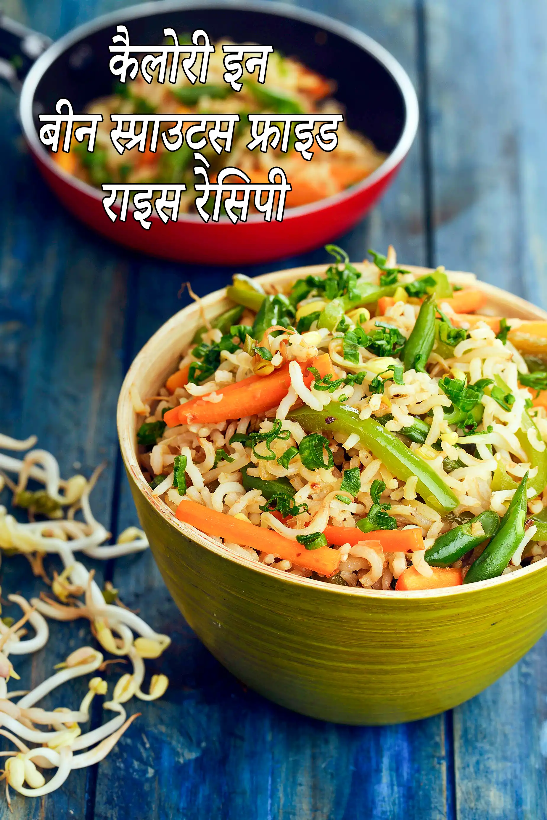 Bean Sprouts Fried Rice, Healthy Sprouts Fried Rice