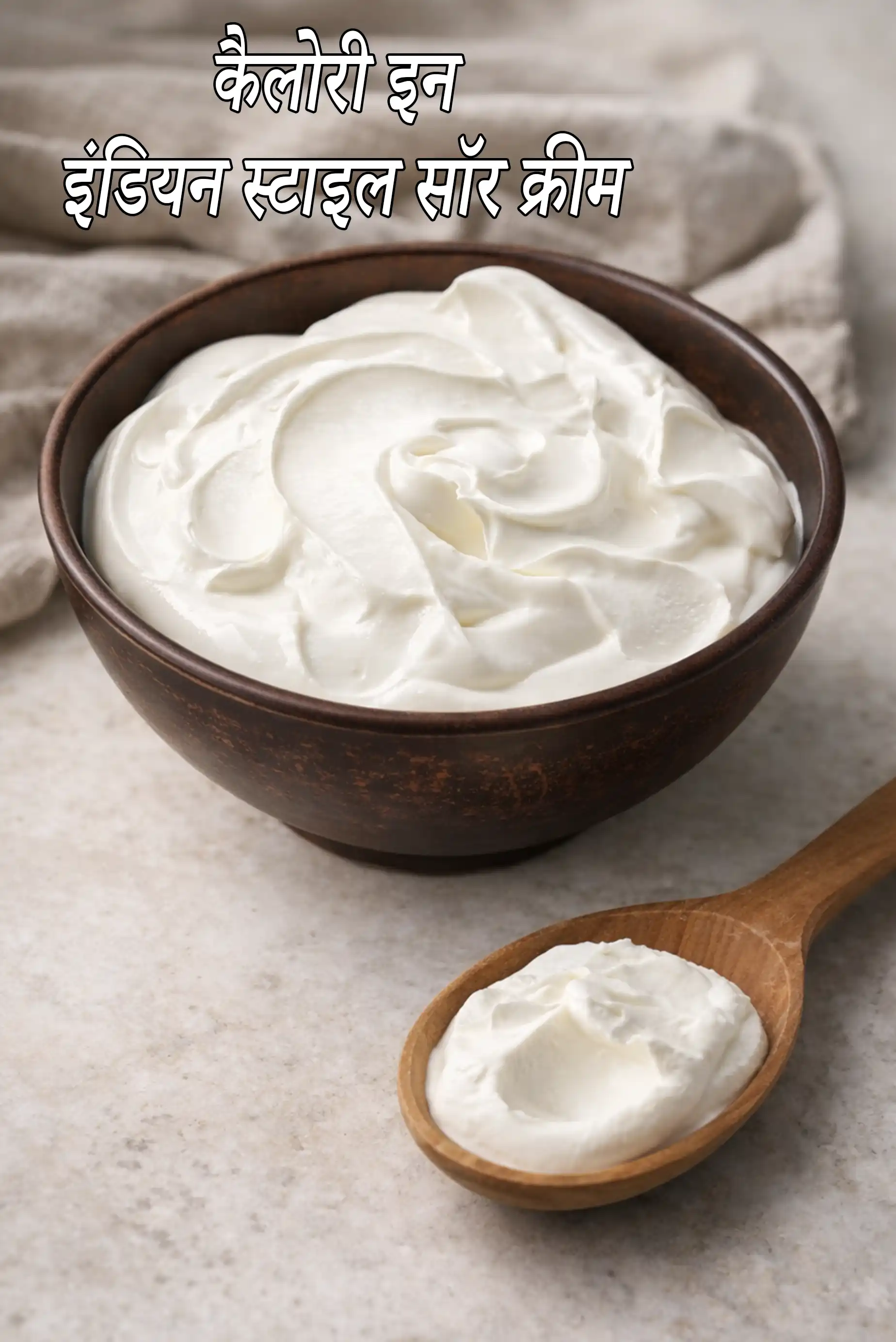 Sour Cream Made with Fresh Cream, Indian Style