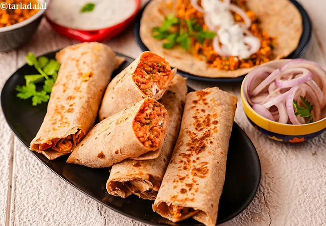 mixed sprouts wrap | mixed sprouts paneer wrap | healthy vegetable mixed sprouts wrap |
