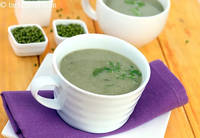 moong soup recipe | whole green moong dal soup | healthy diabetic moong soup