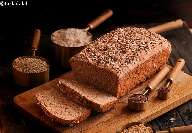 multigrain bread recipe | homemade multigrain bread recipe in India | eggless multigrain bread recipe
