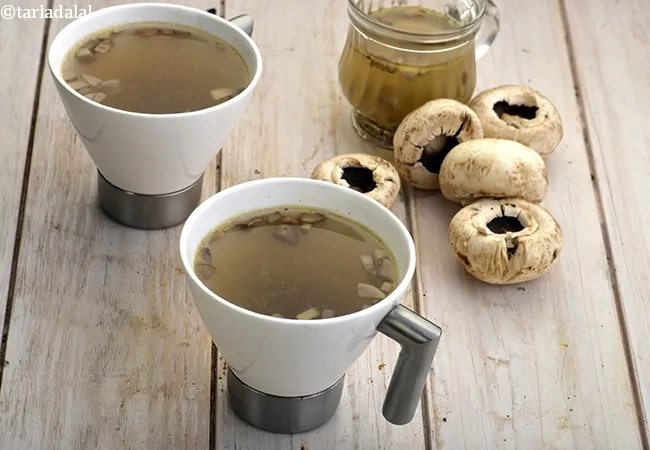 mushroom tea recipe | Indian style quick mushroom tea | healthy mushroom tea