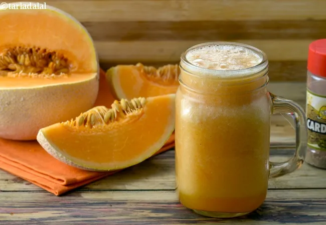 muskmelon juice | Indian Kharbooja juice | healthy muskmelon juice with cardamom