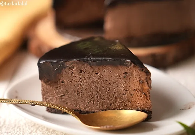 eggless chocolate cheesecake recipe | Indian style chocolate cheesecake | no bake chocolate cheesecake