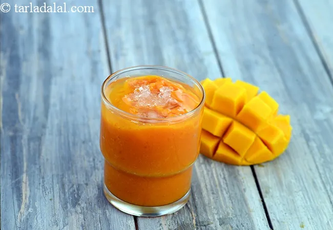 papaya mango smoothie recipe | Indian mango papaya smoothie | healthy papaya mango smoothie, no milk, no sugar |