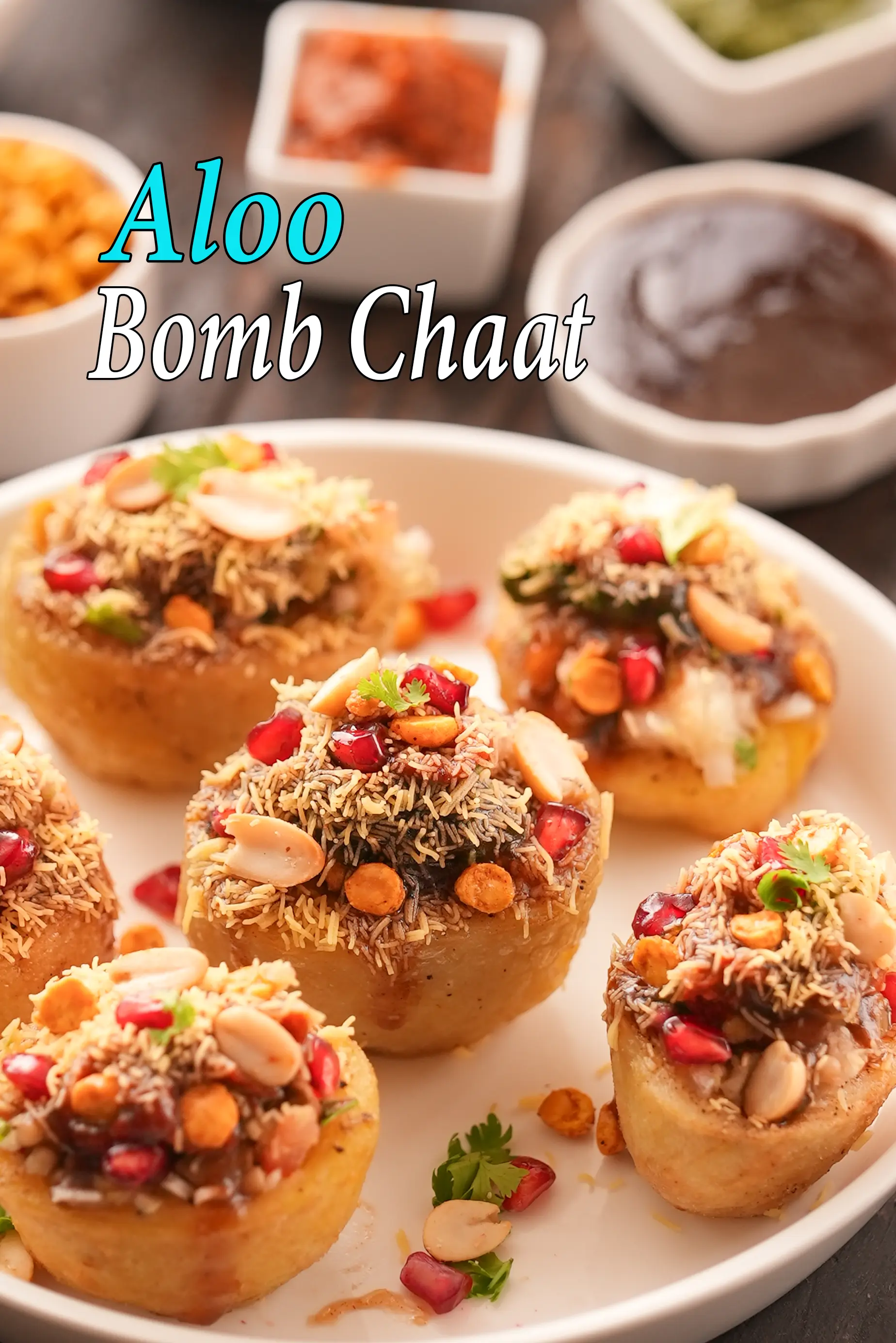 aloo bomb chaat recipe | atom bomb chaat | potato bomb chaat | 