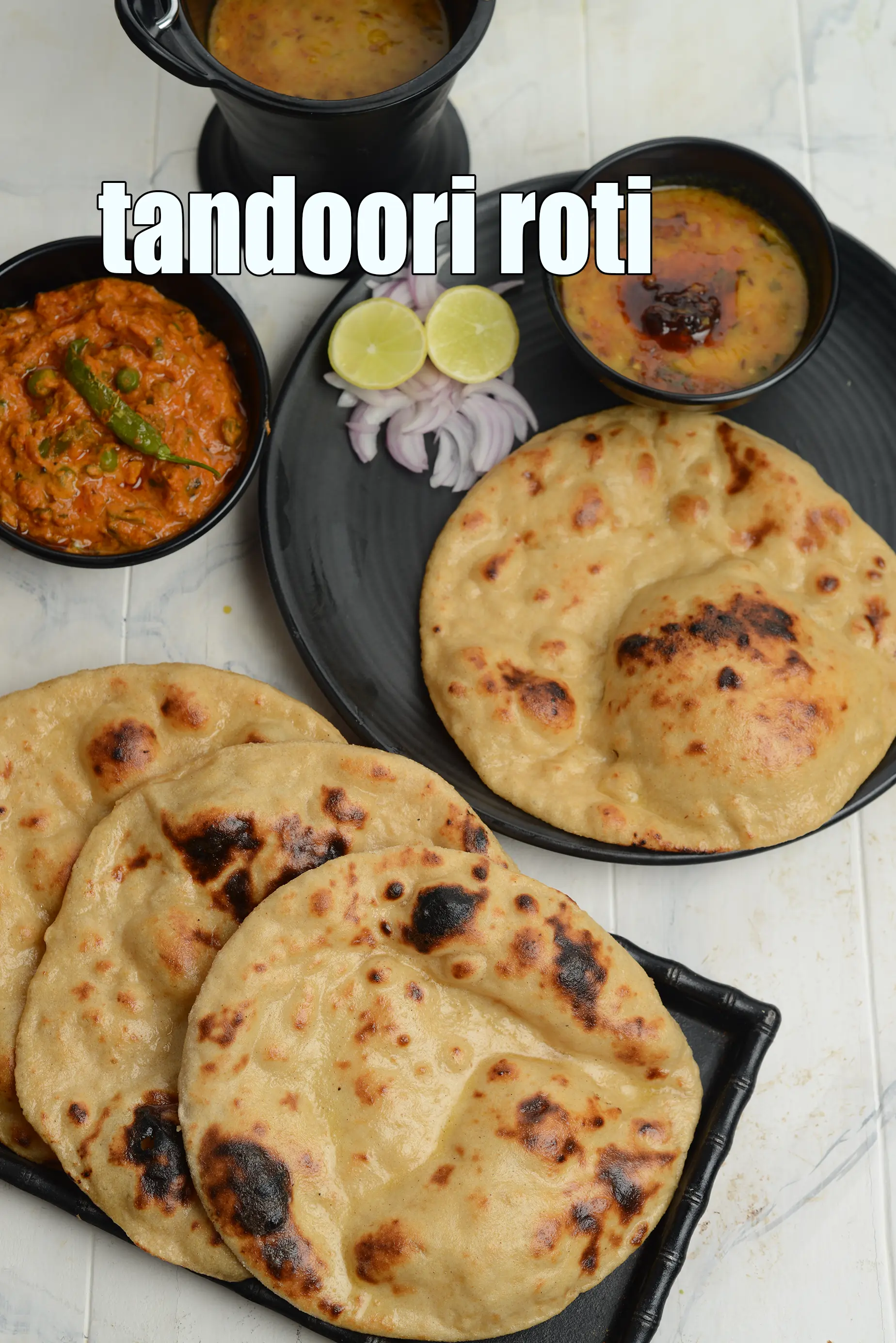 tandoori roti recipe | atta tandoori roti on tawa | butter tandoori roti at home | no yeast, no oven tandoori roti |