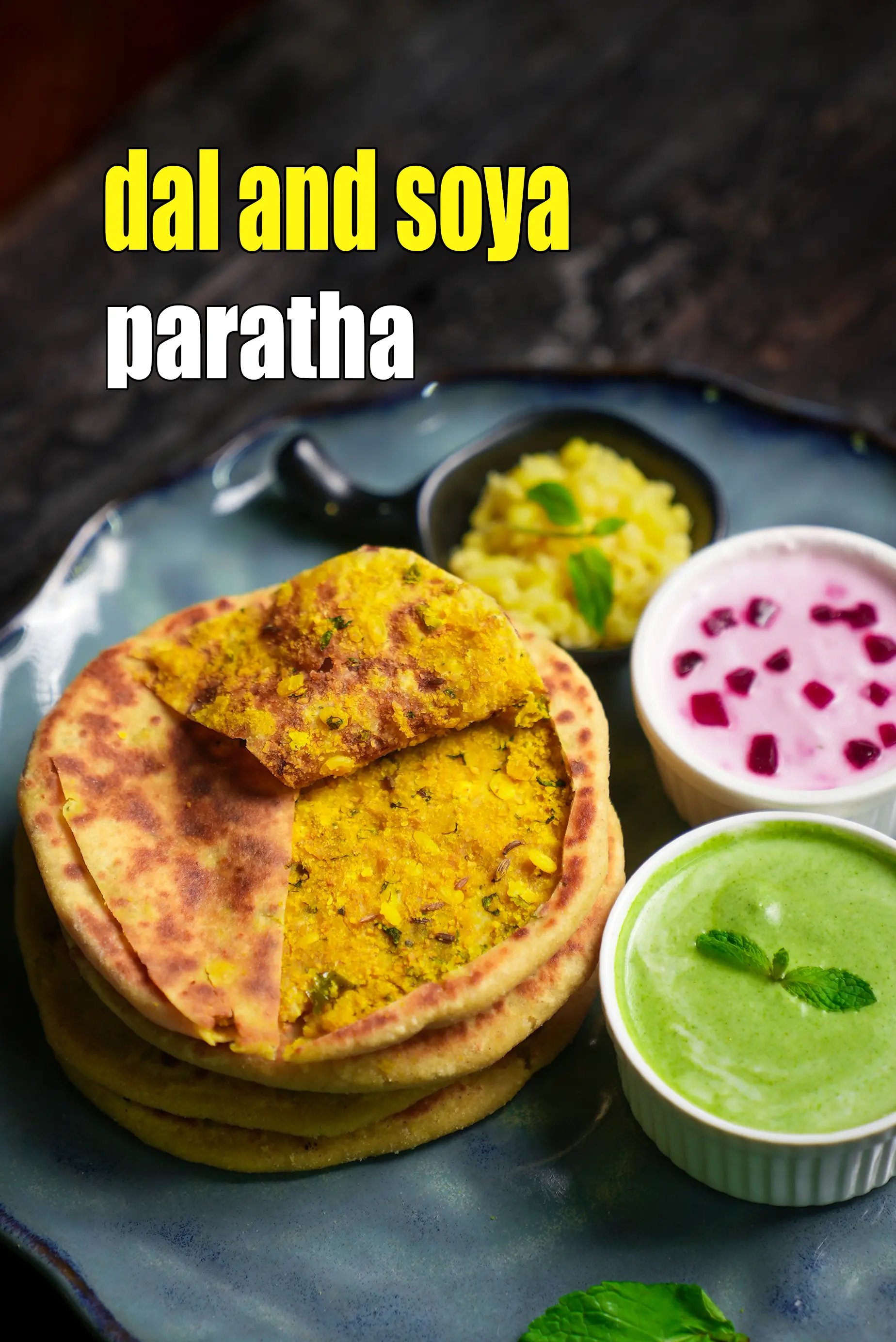 dal and soya paratha recipe | soya dal paratha | dal soy vegetable paratha |