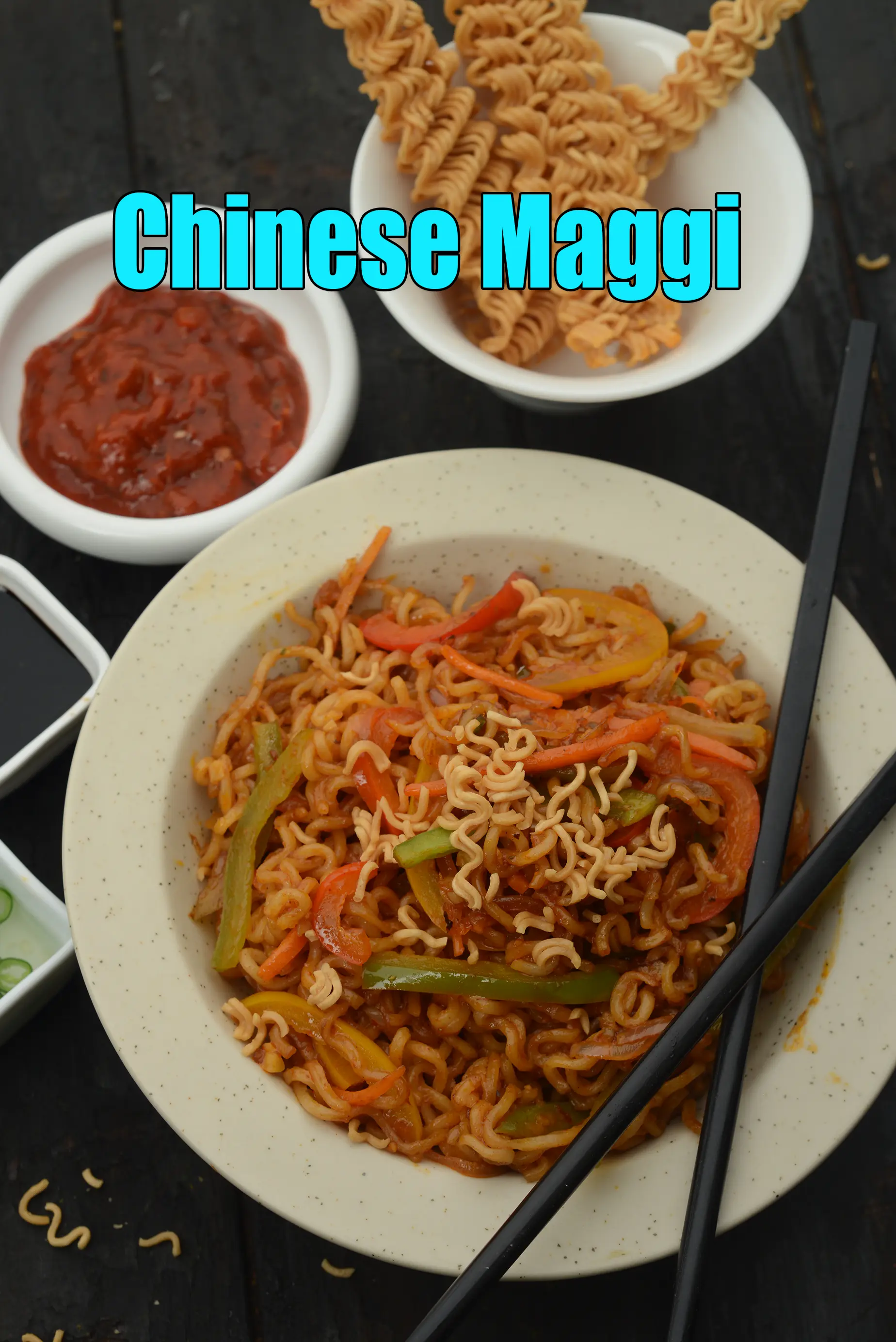 Chinese Maggi recipe | street style Chinese Maggi noodles | Indian Schezwan Maggi noodles | spicy Chinese style maggi |