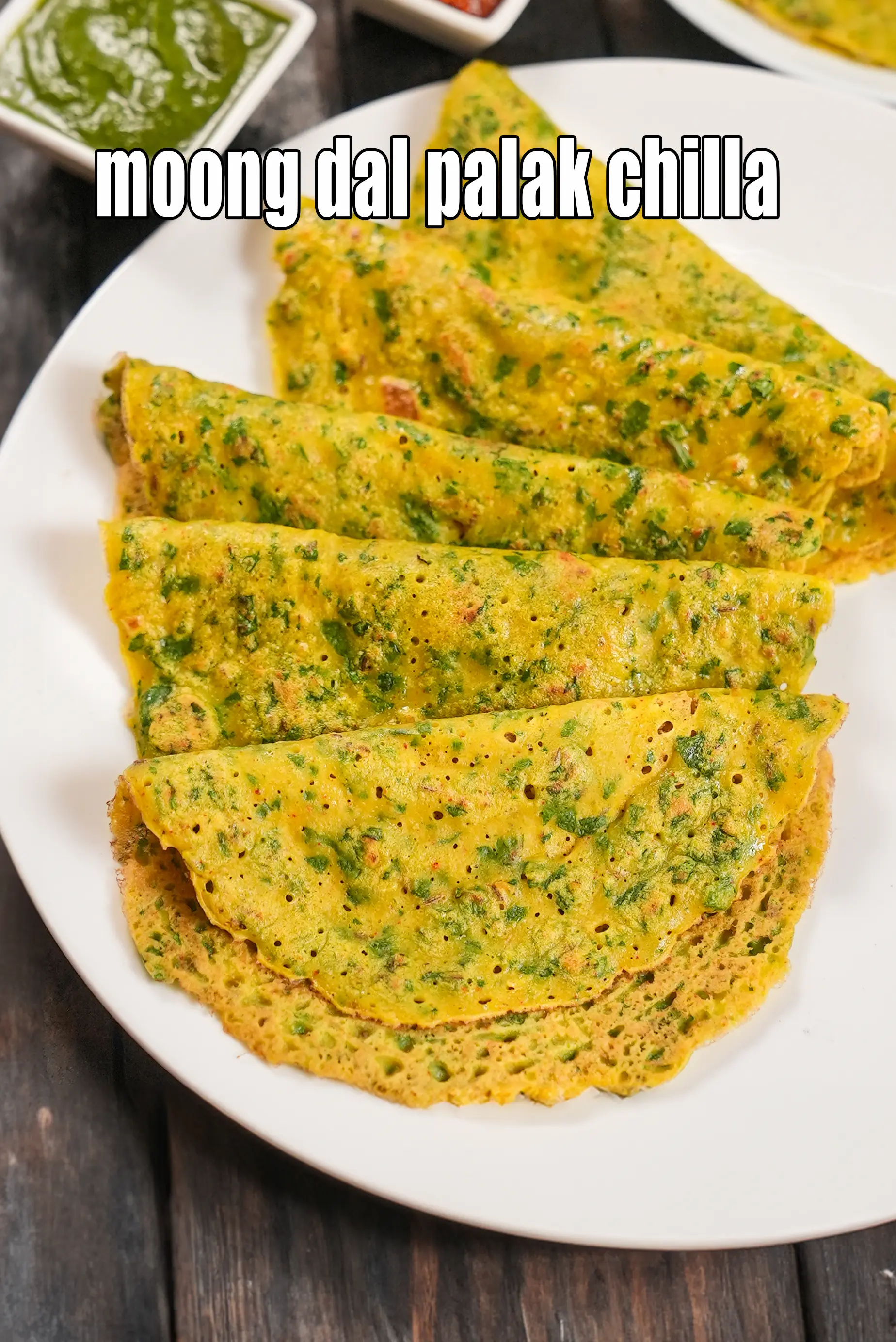 moong dal palak chilla recipe | Indian palak moong dal cheela | healthy spinach and lentil crepes | spinach lentil pancake | 