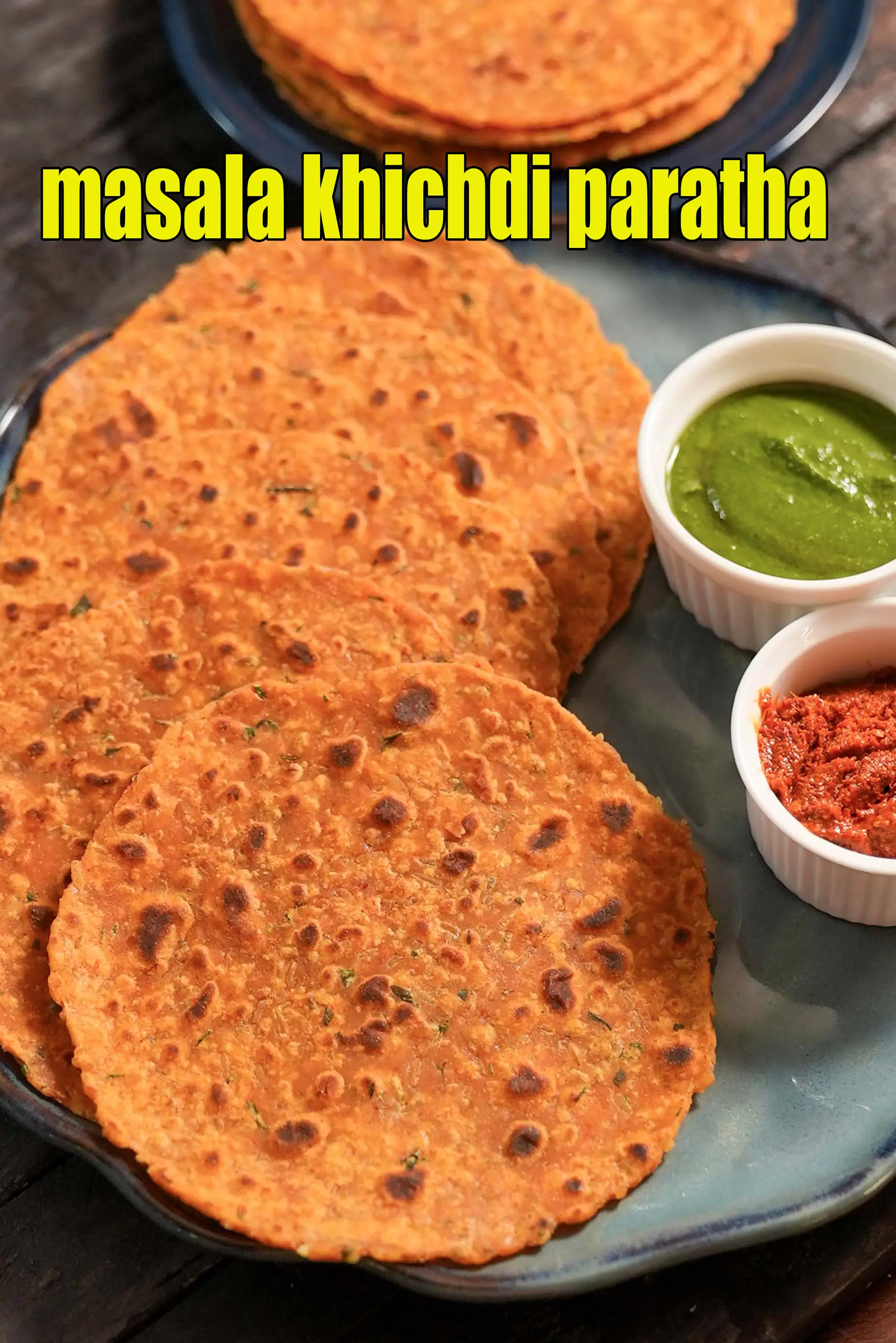 masala khichdi paratha recipe | leftover khichdi paratha | Gujarati khichdi ki roti | khichdi thepla |