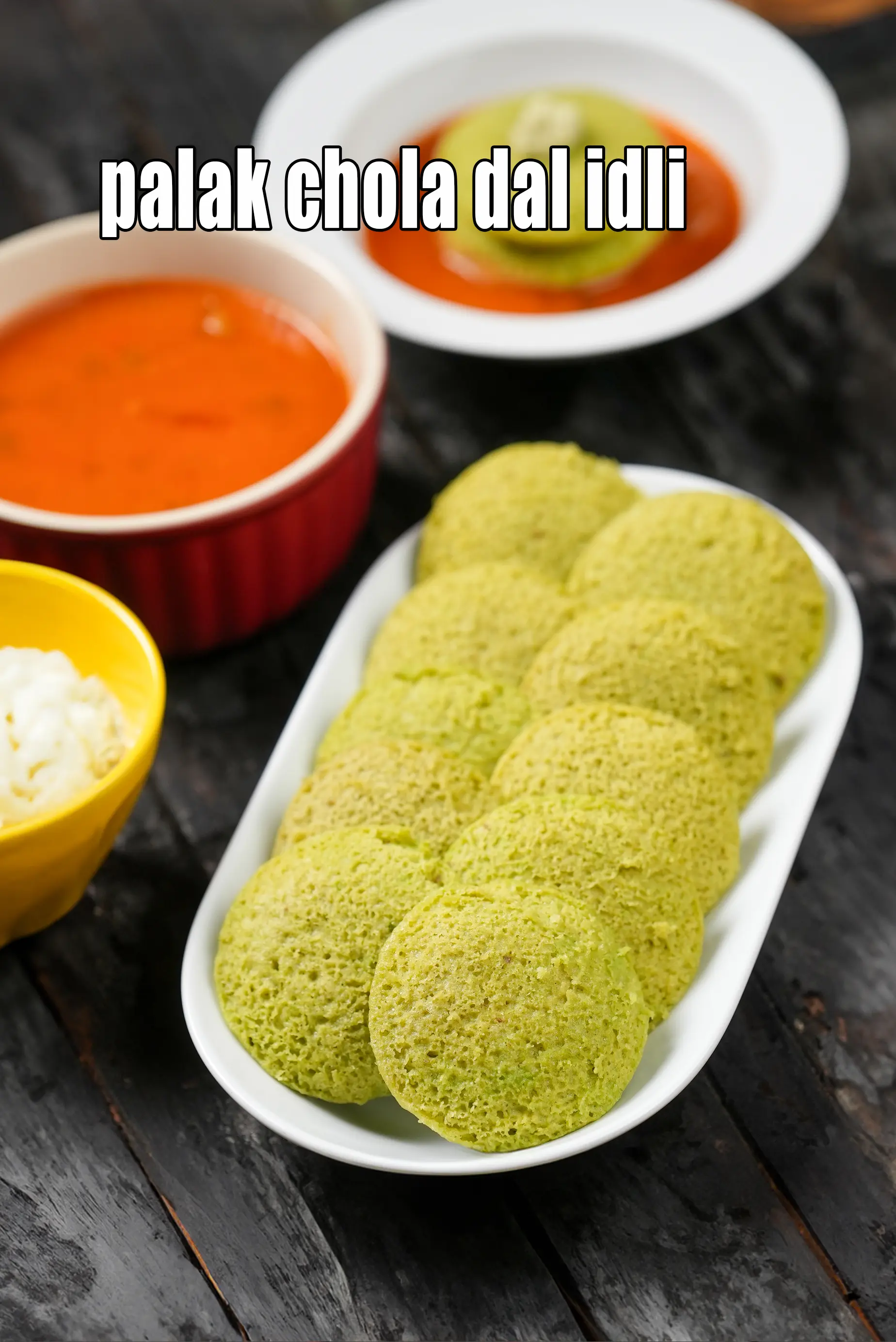 palak chola dal idli recipe | Vitamin B1, Folic Acid rich healthy idli | steamed split cow peas idli | chola dal idli for diabetics, weight loss |