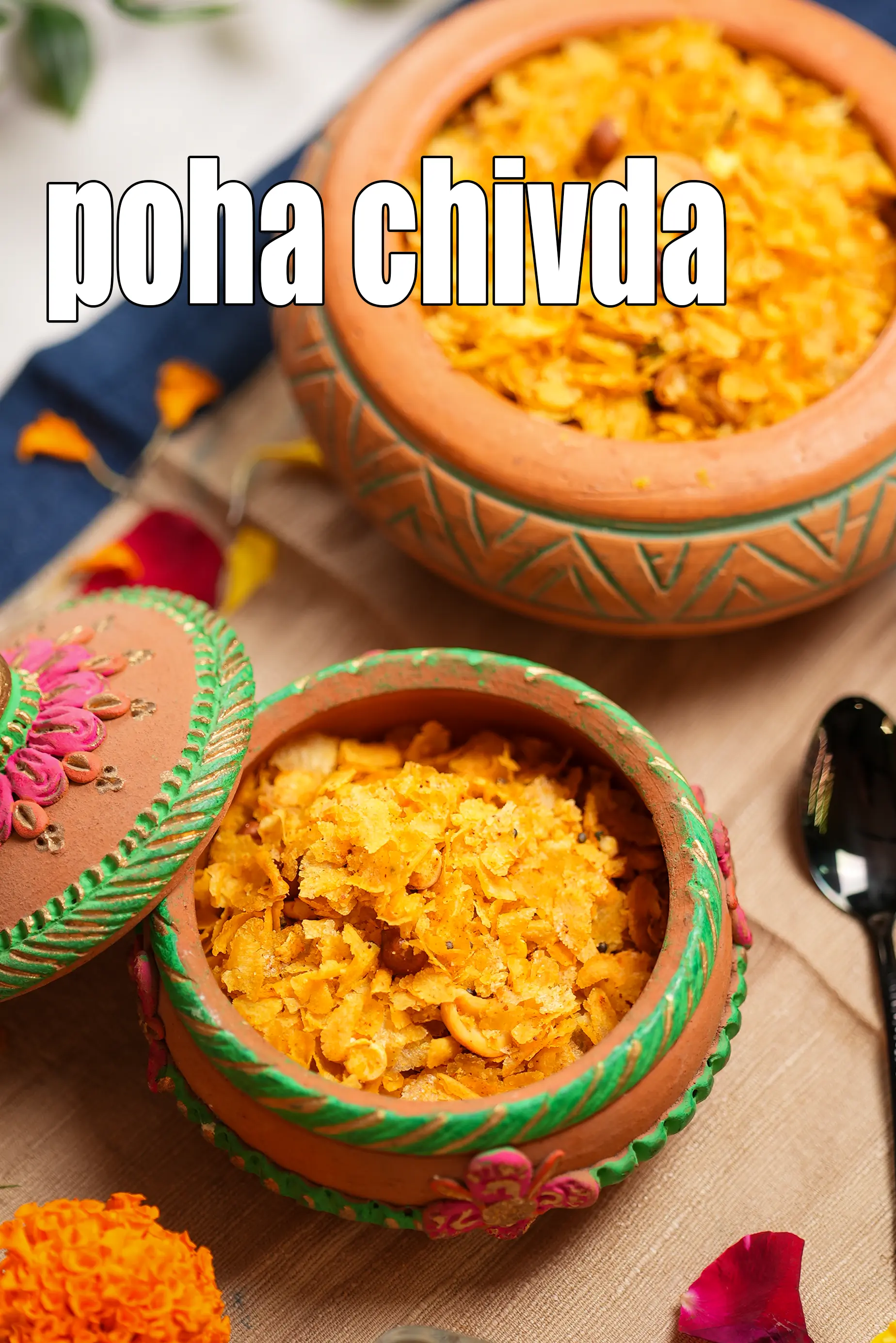 poha chivda recipe | roasted poha chivda | thin poha chivda | maharashtrian poha chivda |