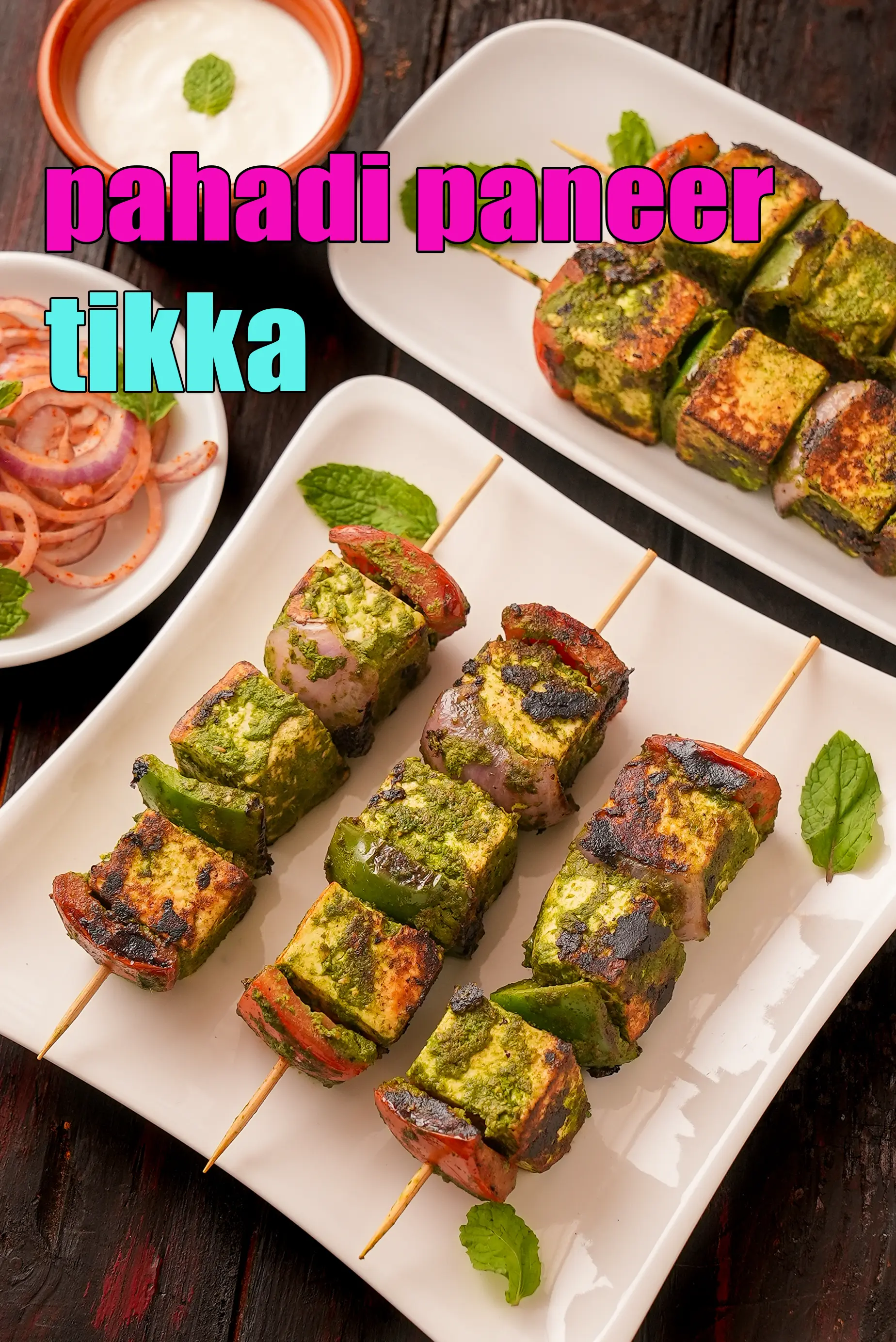 pahadi paneer tikka recipe | hariyali paneer tava tikka |  healthy pahadi vegetarian tikka | 