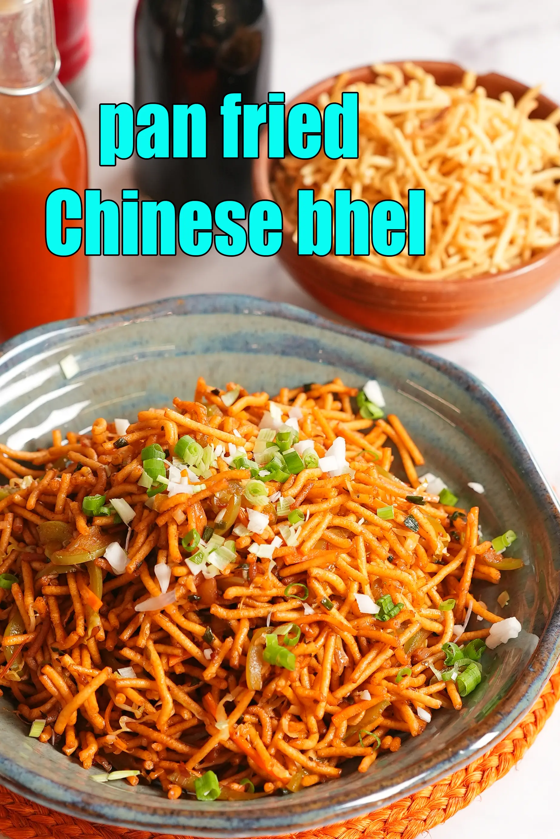 pan fried Chinese bhel | Indian street food Chinese bhel | street style Chinese bhel |