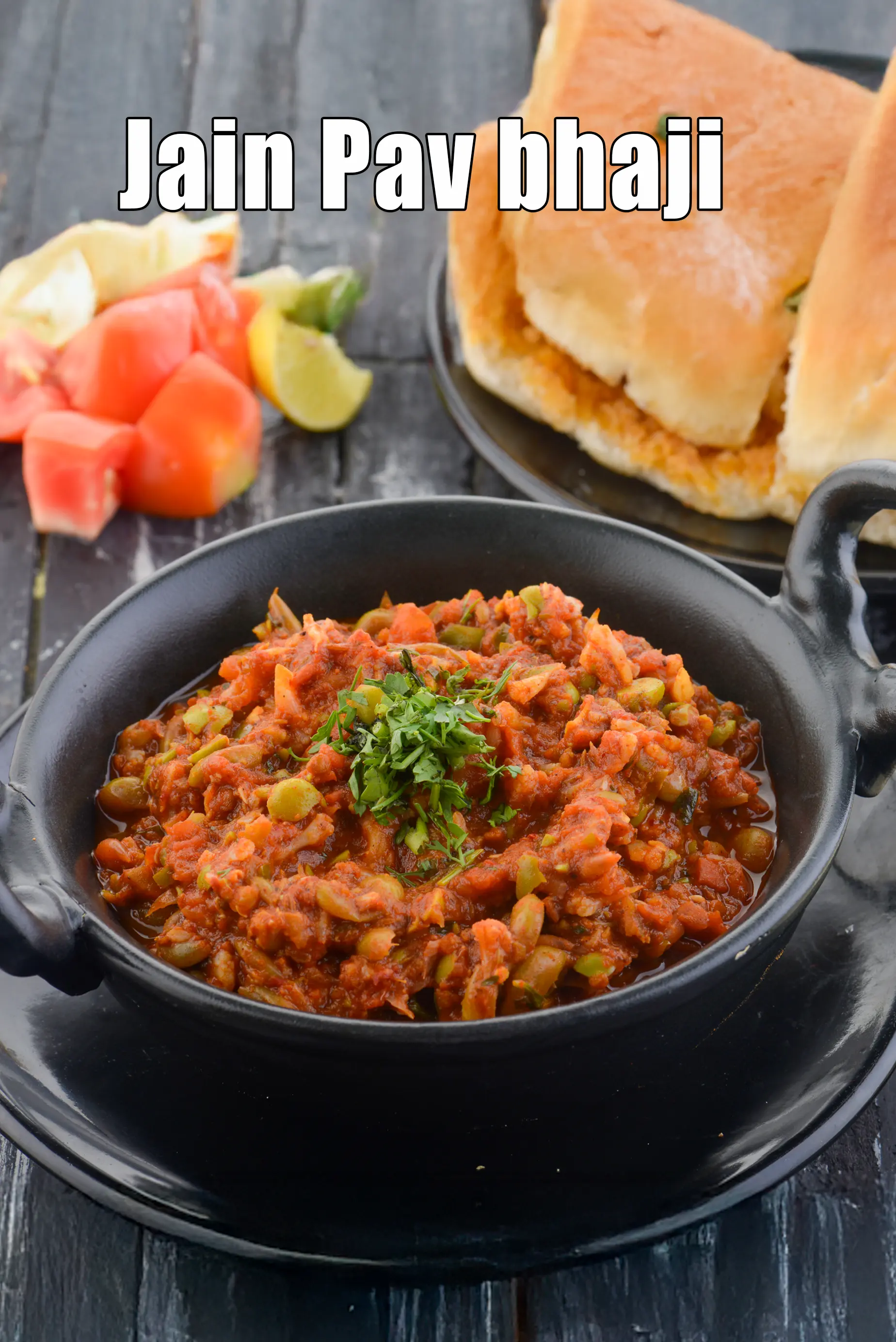 Jain Pav bhaji recipe | Jain Mumbai roadside Pav bhaji | no potato, garlic and onion Pav bhaji |