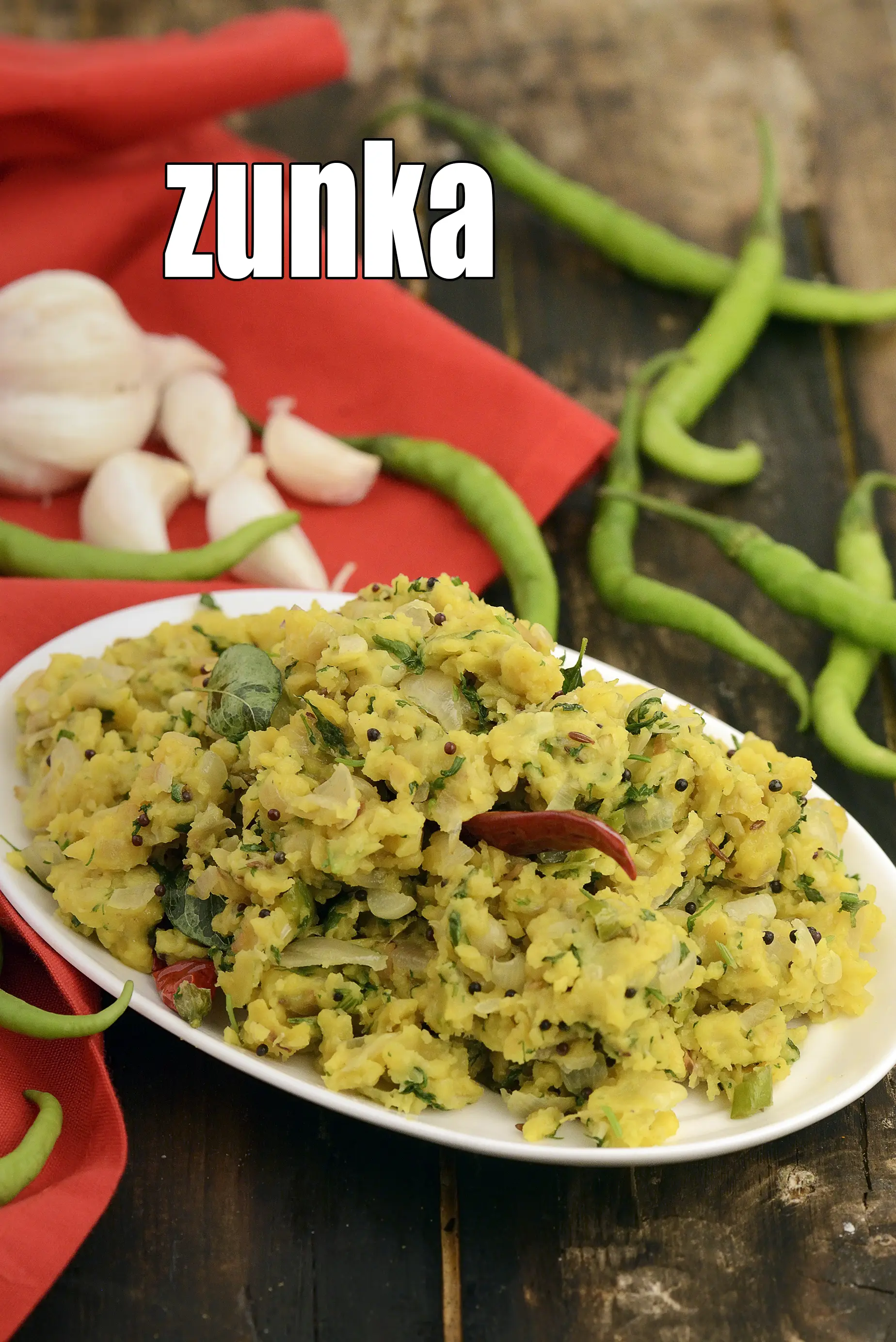 zunka recipe | jhunka | Marathi zunka bhakar | Maharashtrian zunka |