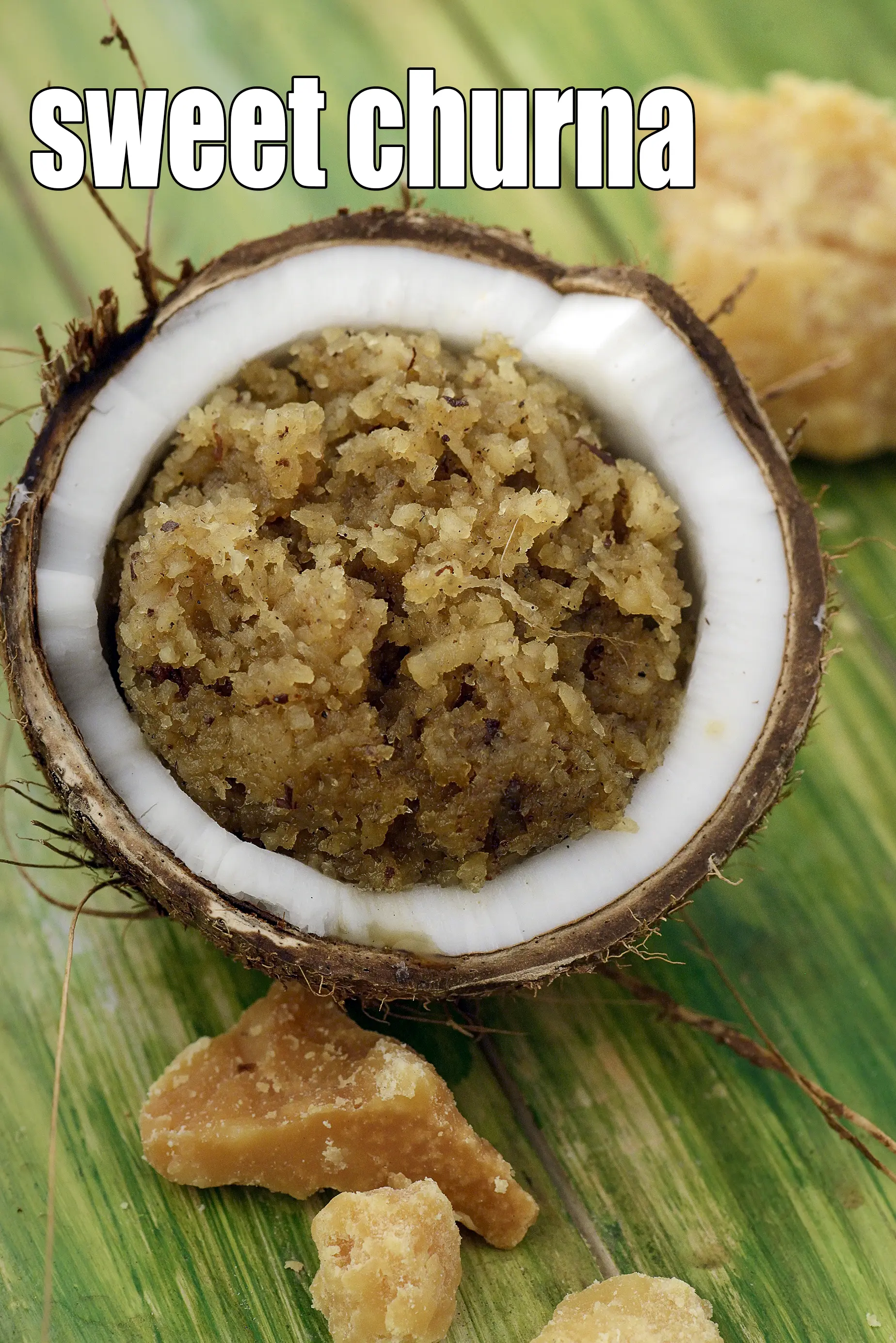 sweet churna recipe | jaggery coconut accompaniment for dosa | South Indian sweet side dish for dosa |