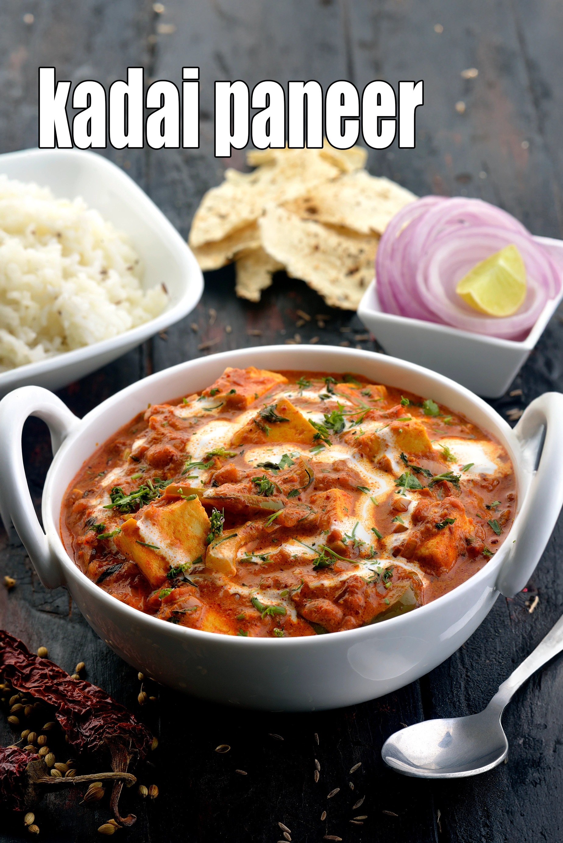 kadai paneer recipe | popular restaurant style kadai paneer | dhaba stye karahi paneer