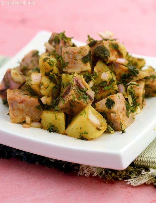 Aloo Kand Chaat ( Microwave Recipe)